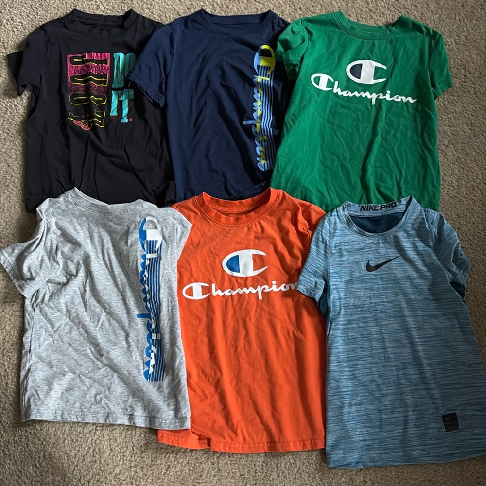 Boys short sleeve t-shirt bundle Champion & Nike